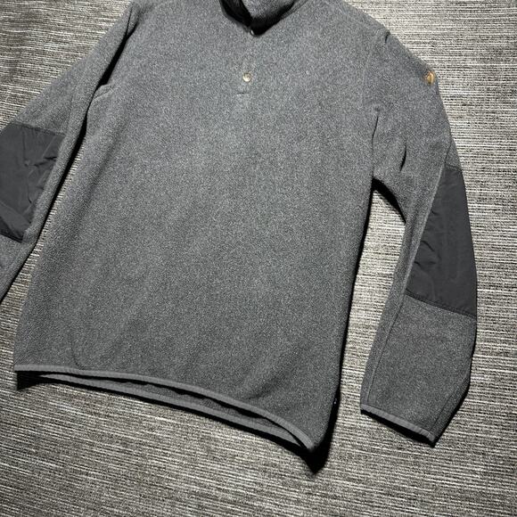 Fjall Raven Men's L Gray 1/4 Snap Button Ovik Fleece Sweater 81469 - Picture 6 of 15